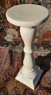 Vtg Ceramic Plant Stand Pedestal Plinth 76cm H