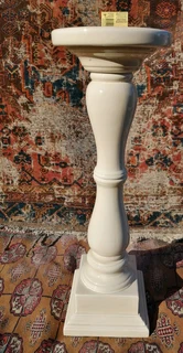 Vtg Ceramic Plant Stand Pedestal Plinth 76cm H