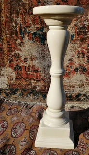 Vtg Ceramic Plant Stand Pedestal Plinth 76cm H