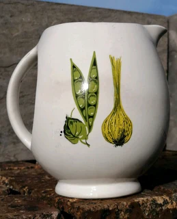 Vtg Jug Mushroom Tomato Onion Pea Pod