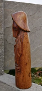 Hand Carved Folk Art Phallus Figurine 15cm L