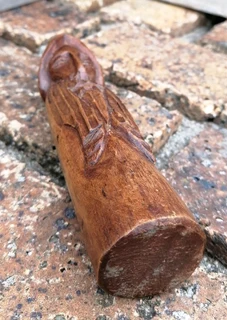 Hand Carved Folk Art Phallus Figurine 15cm L