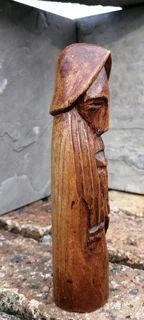 Hand Carved Folk Art Phallus Figurine 15cm L