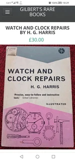 Watch and Clock Repairs H. G. Harris 1961 Softcover