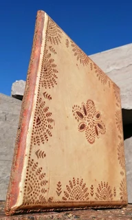 Moroccan Frame Drum Small Duff - Berber henna design