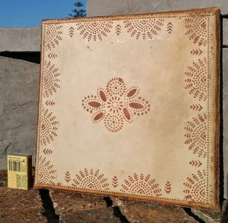 Moroccan Frame Drum Small Duff - Berber henna design