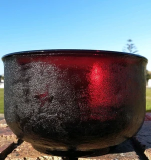 Vtg Arcoroc Sierra Salad Bowl + 3 small bowls Ruby Granite