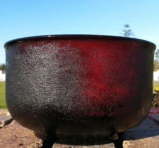 Vtg Arcoroc Sierra Salad Bowl &#43; 3 small bowls Ruby Granite