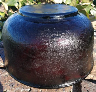 Vtg Arcoroc Sierra Salad Bowl &#43; 3 small bowls Ruby Granite