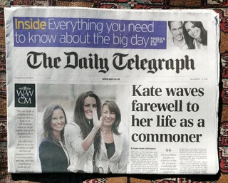 The Daily Telegraph Friday April 29 2011 Wedding Newspaper