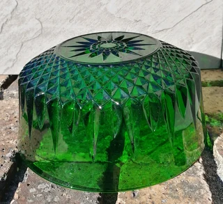 Vtg Arcoroc Emerald Glass complete Set 9pc with extra bowls 1Large 1sml