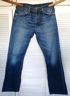 Vtg 90s Levis 507 W34 L34 Med Blue Bootleg