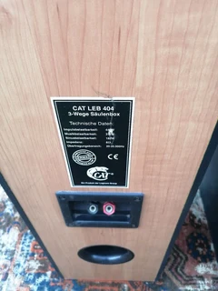 Vtg HiFi Floor Standing Speaker Set-CAT LEB-404 -Germany Logicom