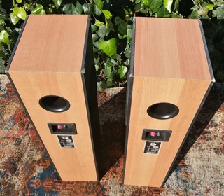 Vtg HiFi Floor Standing Speaker Set-CAT LEB-404 -Germany Logicom