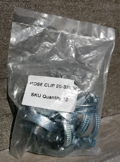 10x Hose Clips 20-32mm Hose Clamps x10