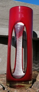 Art Glass Candle Holder Dreamlight Unikat Mediterana handblown Germany 31.7cm H