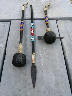 Vtg Small Ornamental Tribal Beaded- battle gear