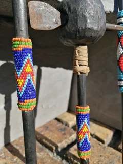 Vtg Small Ornamental Tribal Beaded- battle gear