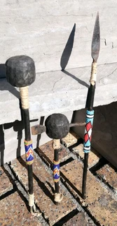 Vtg Small Ornamental Tribal Beaded- battle gear