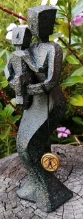 Bronze effect Sculpture-M o t herly L o ve Cubist Figure