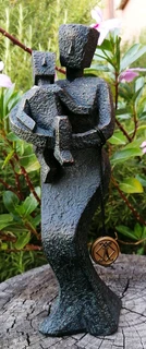 Bronze effect Sculpture-M o t herly L o ve Cubist Figure