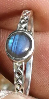 Sterling Labradorite Ring Size S