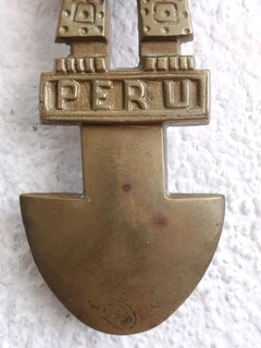 PERU TUMI-Vtg Brass 28 cm H