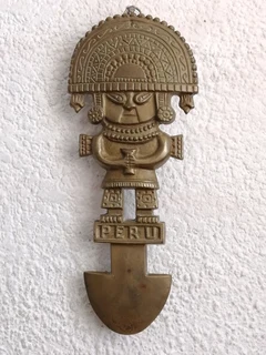 PERU TUMI-Vtg Brass 28 cm H