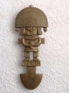 PERU TUMI-Vtg Brass 28 cm H