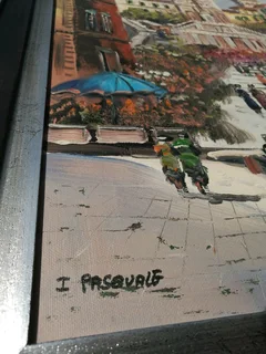 I Pasquale Oil on Canvas Board Original Art Spanish Steps Italy