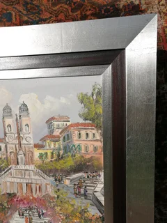 I Pasquale Oil on Canvas Board Original Art Spanish Steps Italy