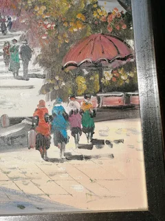 I Pasquale Oil on Canvas Board Original Art Spanish Steps Italy