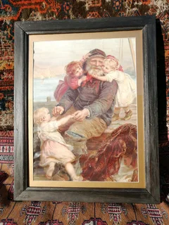 Frederick Morgan "Welcome Home" print fisherman, children, kids, nautical