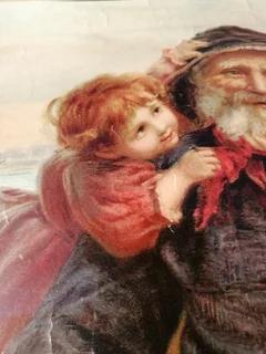 Frederick Morgan &#34;Welcome Home&#34; print fisherman, children, kids, nautical