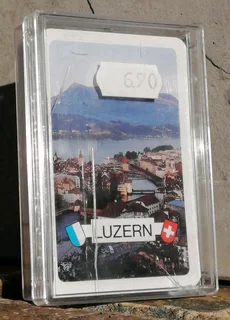 vtg Luzern Switzerland Souvenir Playing Cards-new old stock