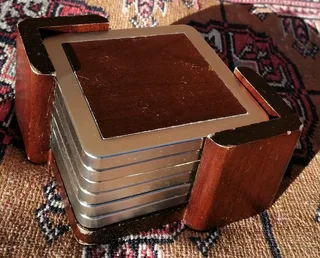 All décor style Coasters in Holder