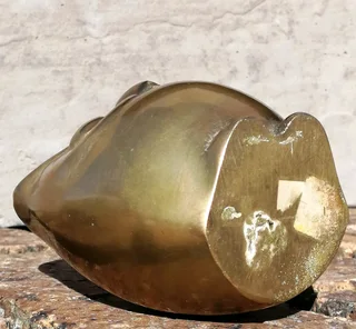 Minimalist design Brass Owl - vtg MCM desk decor