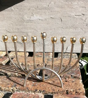 Menorah Candle Holder - 70&#39;s Retro