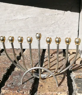 Menorah Candle Holder - 70&#39;s Retro
