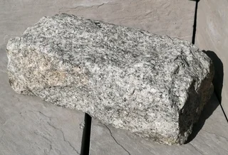 32cm L Historical Reclaimed Granite Stone-Rectangular Hand Hewn Cobble 11kg