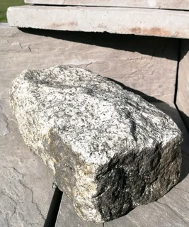 32cm L Historical Reclaimed Granite Stone-Rectangular Hand Hewn Cobble 11kg