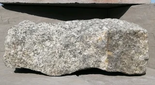 32cm L Historical Reclaimed Granite Stone-Rectangular Hand Hewn Cobble 11kg