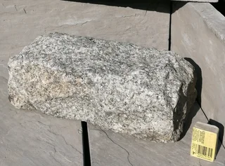 32cm L Historical Reclaimed Granite Stone-Rectangular Hand Hewn Cobble 11kg