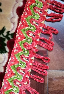 Mid-Century Italian Cut Velvet Wedding Bedspread 235x212cm