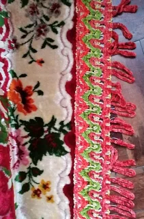 Mid-Century Italian Cut Velvet Wedding Bedspread 235x212cm