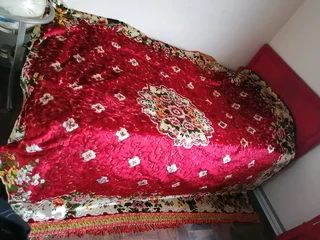 Mid-Century Italian Cut Velvet Wedding Bedspread 235x212cm