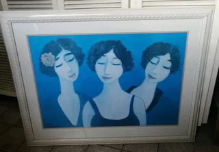 Three Ladies print Pieter van der Westhuizen 109cm L