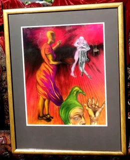 Andries Botha Witness and Betrayal Pastel on Paper