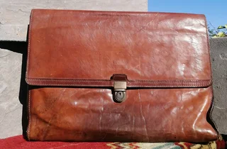 Vtg Leather Portfolio Document Bag