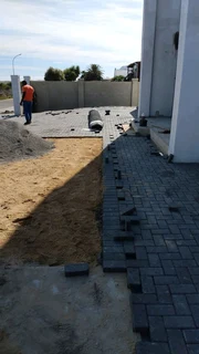Paving and grass installation